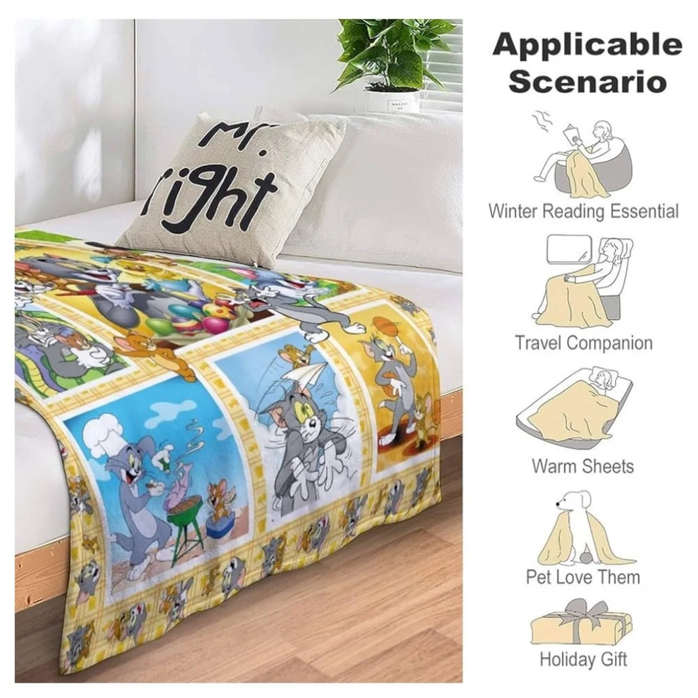 2 for 20 Tom and Jerry Festive Throw Blanket - Multicolor